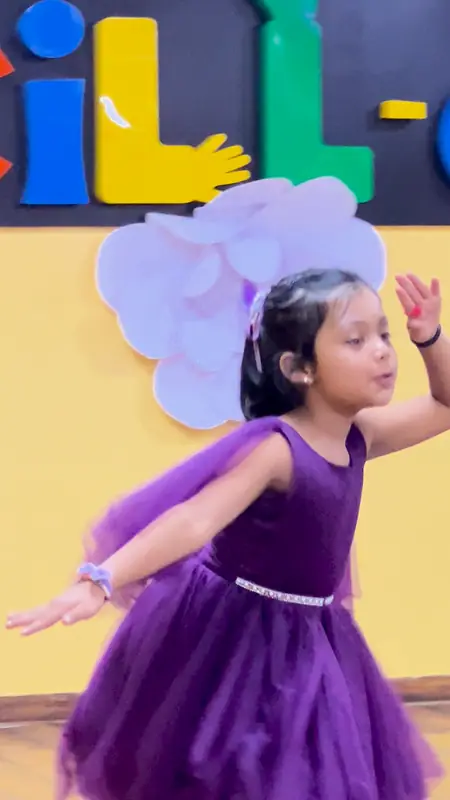 A granddaughter performs a solo dance